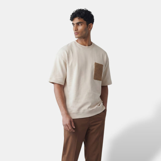 Heritage Crochet Tee (Latte)