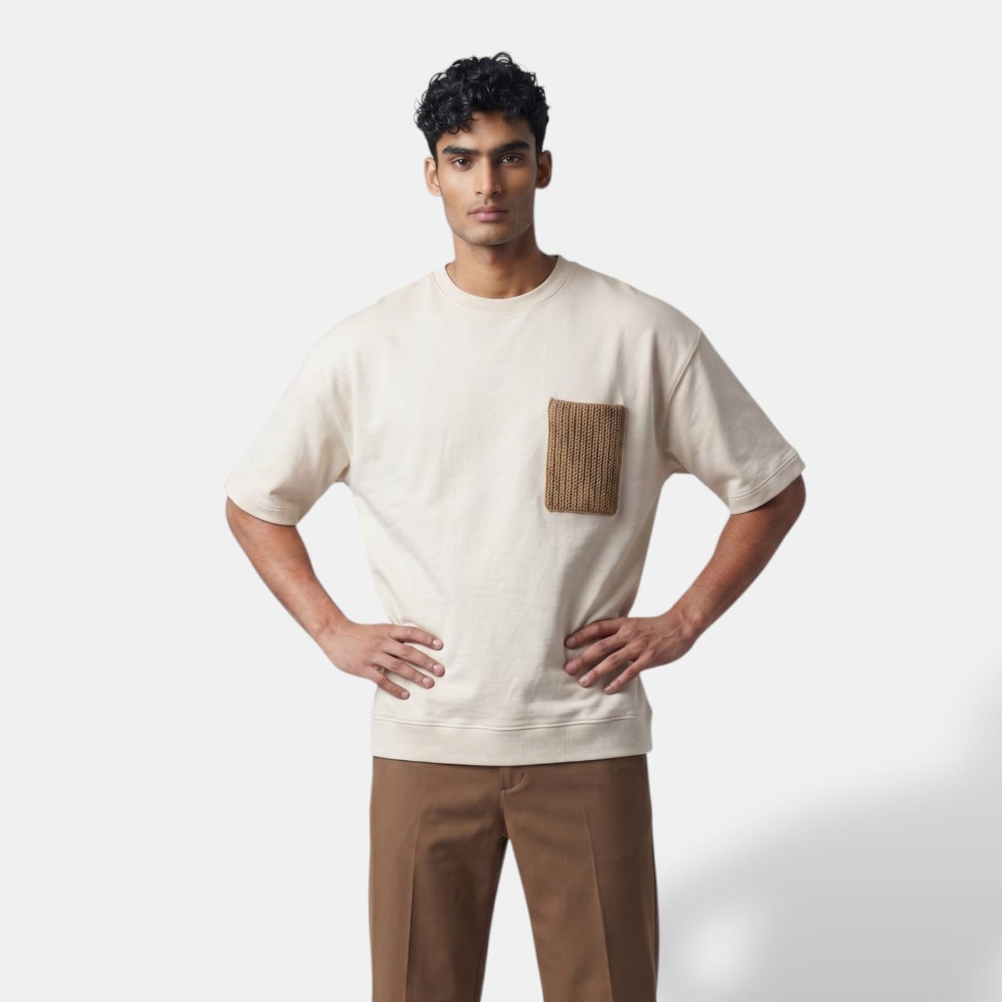 Heritage Crochet Tee (Latte)