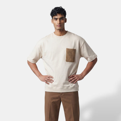 Heritage Crochet Tee (Latte)