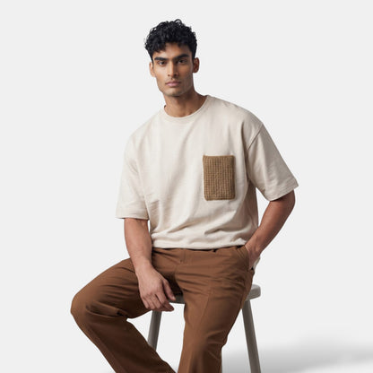 Heritage Crochet Tee (Latte)