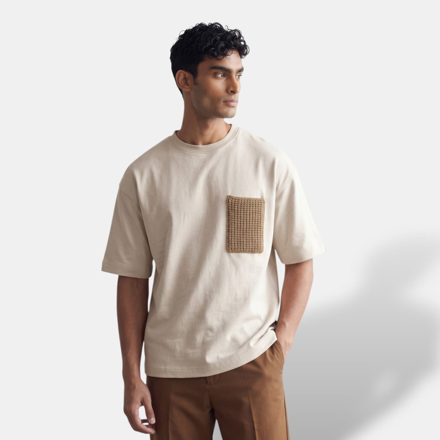 Heritage Crochet Tee (Latte)